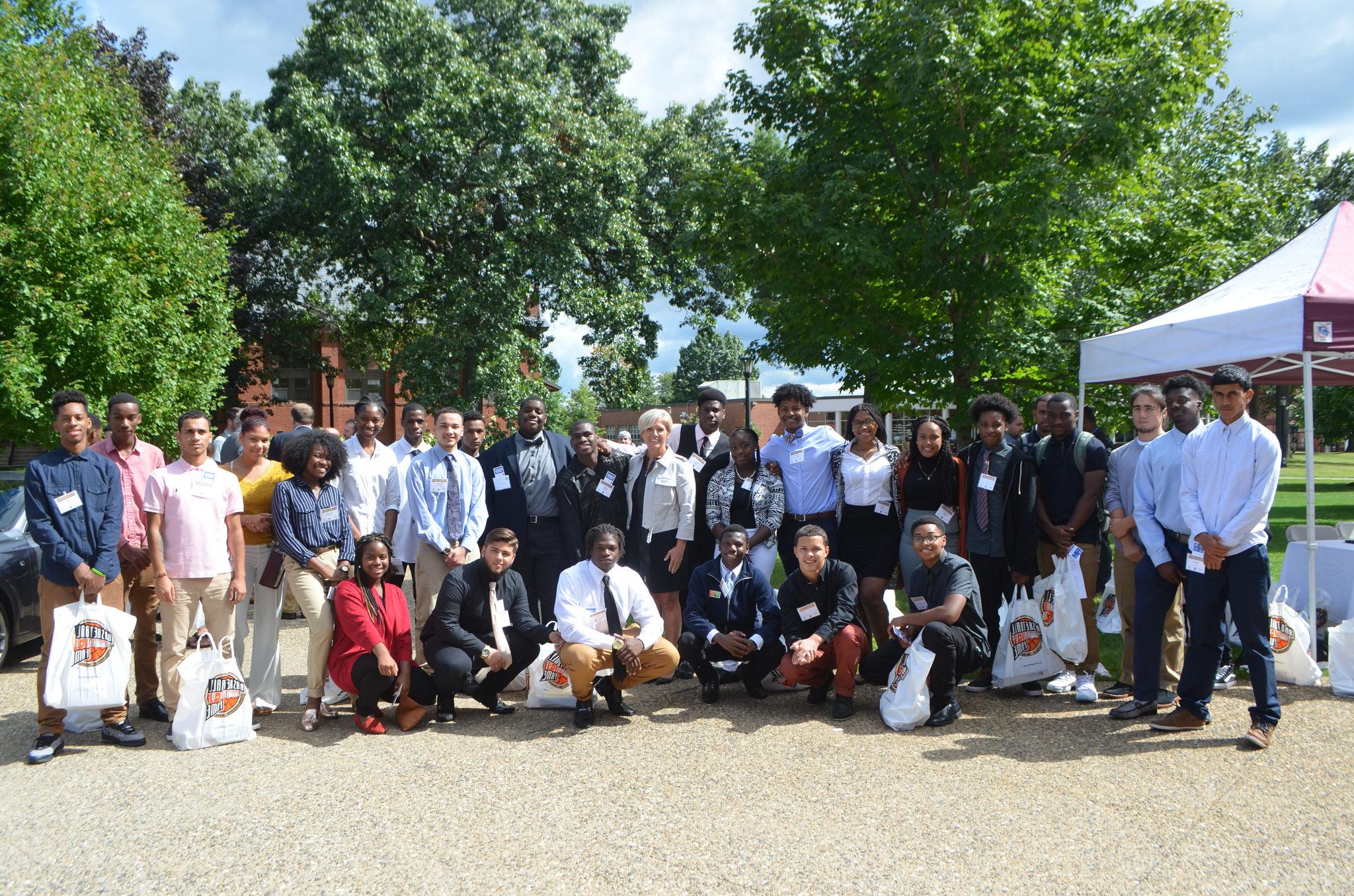 Students attend the annual Leadership Luncheon. 